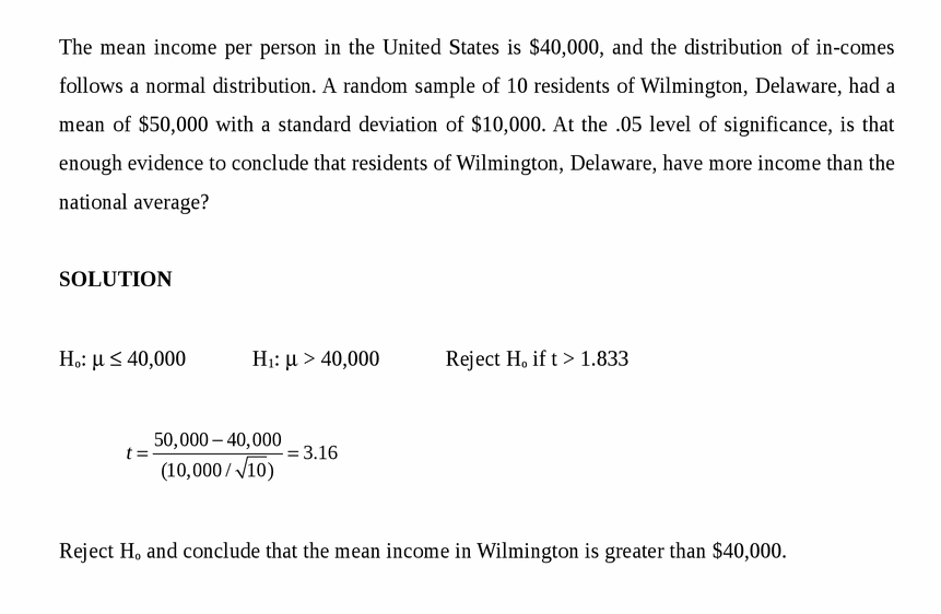 The mean income per person in the United States is $40,000, and the distribution