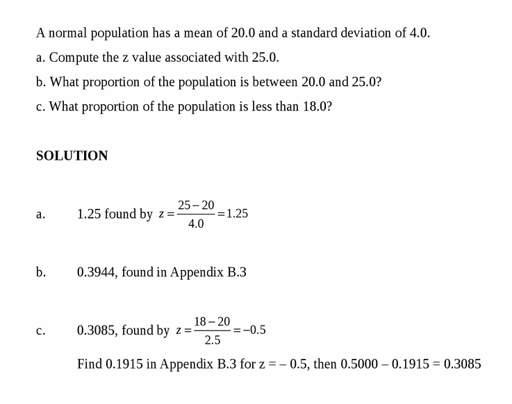A normal population has a mean of 20.0 and a standard deviation of 4.0.
a. Comp